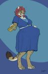  2019 4_toes 5_fingers absurd_res anthro bedroom_eyes belly big_belly big_breasts blue_background breasts cheetah claws clothed clothing felid feline female fingers front_view fully_clothed greasymojo hi_res mammal narrowed_eyes pregnant seductive sheeba_(spyingredfox) signature simple_background solo standing toes 