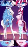  &lt;3 &lt;3_eyes 2019 absurd_res anthro big_butt breasts butt chapaevv cherry_pop crossover cutie_mark digital_media_(artwork) duo equid equine fan_character female hair hi_res icy_heart looking_at_viewer looking_back mammal my_little_pony nipples nude panty_and_stocking piercing pterippus pussy simple_background smile tongue wings 