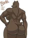  absurd_res angry big_breasts big_butt bloodcifer breasts brown_body brown_fur butt female fur hi_res invalid_tag mammal muscular muscular_female solo ursid 