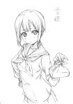  kousaka_yukiho love_live! monochrome murota_yuuhei seifuku sketch 