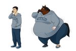  anthro belly big_belly big_butt black_hair brown_body brown_fur butt cellphone clothed clothing double_chin equid equine fur growth hair hand_in_pocket holding_cellphone holding_object holding_phone hoodie horse human human_to_anthro male mammal moobs morbidly_obese obese obese_male overweight overweight_male phone pockets sambaba sequence simple_background solo species_transformation standing surprise thick_thighs topwear torn_clothing transformation weight_gain white_background wide_hips 