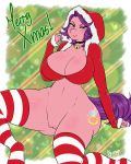  absurd_res angry anthro bottomless chango-tan choker christmas clothed clothing female friendship_is_magic hi_res holidays jewelry legwear looking_at_viewer my_little_pony necklace pussy scowl sitting solo spoiled_rich_(mlp) text thick_thighs thigh_highs 