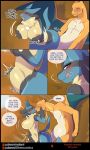  2019 abdominal_bulge ambiguous_penetration autumn azzilan big_breasts big_penis black_body black_fur blue_body blue_fur blush bodypaint breasts charizard claws comic english_text eyes_closed female feral fluffy fur grass hi_res horn karina_(tyran) kissing licking lucario male male/female matemi motion_lines navel neck_tuft nintendo nipples paws penetration penis pok&eacute;mon pok&eacute;mon_(species) red_eyes sex slightly_chubby spikes text tongue tongue_out tree tuft video_games wings yellow_body yellow_fur 