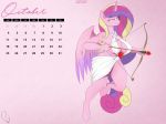  anthro anthrofied breasts calendar cleavage clothed clothing equid female friendship_is_magic horn mammal my_little_pony one_eye_closed phylloaurea princess_cadance_(mlp) solo winged_unicorn wings wink 