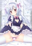  cameltoe cleavage korie_riko maid pantsu skirt_lift tagme thighhighs 