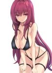  bikini erect_nipples fate/grand_order garter kesoshirou scathach_(fate/grand_order) swimsuits wet 