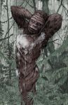  ape biped detailed_background erika_deoudes erikadudes gorilla haplorhine jungle king_kong mammal nude primate shower 