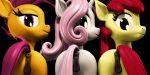  3d_(artwork) absurd_res anus apple_bloom_(mlp) argos90 butt digital_media_(artwork) equid equine feral friendship_is_magic group hi_res horn horse mammal my_little_pony pussy scootaloo_(mlp) sweetie_belle_(mlp) unicorn 