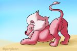  2019 animal_genitalia anus balls butt cartoon_network felid fur hair lion lion_(steven_universe) male mammal pantherine perpleon presenting presenting_hindquarters simple_background solo steven_universe 