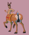  antlers anus balls butt capreoline centaur cervid christmas equid equid_taur erection eyewear glasses hair holidays hooves horn male mammal mammal_taur pan-demonium penis reindeer shocked spots surprise taur transformation 