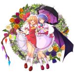  flandre_scarlet maru-pen remilia_scarlet touhou wings 