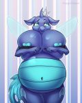  anthro arthropod belly big_belly big_breasts bottomless breasts changeling clothed clothing curvy_figure female my_little_pony narrowed_eyes pregnant pussy solo thick_thighs tragicfame treventant voluptuous wide_hips 