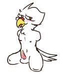  2019 amputee animal_genitalia anthro avian balls beak bird blush bodily_fluids cfoxblu chicken cum danny(cfoxblu) digital_media_(artwork) disability erection galliform gallus_(genus) genital_fluids looking_at_viewer male nipples nude penis phasianid solo tongue tongue_out 