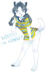  alpha_channel anthro breasts clothed clothing dialogue english_text female hair hi_res mammal mewiu solo tem temmie_(undertale) text tongue tongue_out undertale video_games 