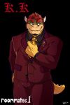  anthro bowser business_suit captain_nikko clothed clothing fully_clothed hi_res koopa looking_away male mario_bros nintendo pin_(disambiguation) reptile scalie smile suit teeth video_games 