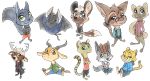  2019 african_wild_dog ambiguous_gender antelope anthro appleseed_(appleseed) banded_linsang barefoot bat_wings blue_eyes bovid brown_eyes canid canine canis cheek_tuft chibi chico_(fuel) chiropteran clay_(enginetrap) clothed clothing crossed_arms deke_(ittybittykittytittys) dipstick_tail eyewear facial_markings facial_tuft felid feline fox gazelle glasses green_eyes half-closed_eyes hands_in_pockets hat head_markings head_tuft headgear headwear hi_res hoodie horn jaguar linsang looking_at_viewer lynx mammal markings membrane_(anatomy) membranous_wings milo_(juantriforce) multicolored_tail mustelid narrowed_eyes nate_(smugbeverage) neck_tuft oak_(oak-thorn) pantherine pawpads pockets pteropodid ringtail robcivecat rodent sciurid silverchase_(silverchase) simple_background sitting sloppy_(sloppy) smile spread_wings standing theblueberrycarrots_(character) topwear tuft vest viverrid white_background wings yellow_eyes 