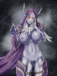  big_breasts blizzard_entertainment breasts female humanoid pubes pussy sylvanas_windrunner tesan video_games warcraft 