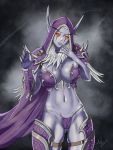  big_breasts blizzard_entertainment breasts camel_toe cleavage clothed clothing female humanoid sylvanas_windrunner tesan video_games warcraft 