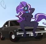  anthro big_breasts breasts car equid female hi_res horn idw_publishing mammal my_little_pony my_little_pony_(idw) nightmare_rarity_(idw) nude phylloaurea pose pussy spread_legs spreading unicorn vehicle 