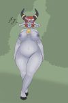  anthro big_breasts blackbetty bovid bovine breasts cattle female hair hi_res hooves horn invalid_tag mammal nipples nude piercing text thick_thighs 