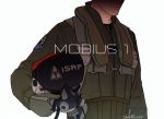  1boy ace_combat ace_combat_04 character_name faceless faceless_male gloves holding isaf mobius_1 oxygen_mask patch pilot pilot_helmet pilot_suit signature skyleranderton upper_body 