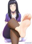  1girl alternate_costume black_hair feet highres hyuuga_hinata long_hair looking_at_viewer md5_mismatch naruto naruto_(series) rezodwel soles white_eyes 