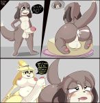  &lt;3 2019 absurd_res accessory after_sex ahegao animal_crossing anthro anthro_on_anthro backsack balls big_balls big_breasts big_penis black_eyes black_nose blush bodily_fluids breasts brown_body brown_fur butt cake canid canine canis circumcised comic cum cum_from_ass cum_in_ass cum_inside cum_on_butt cum_string dialogue digby_(animal_crossing) domestic_dog drooling duo english_text erection food fucked_silly fur genital_fluids grey_background gynomorph gynomorph/male hair_accessory hairband hand_on_hip hi_res humanoid_penis incest instant_loss_2koma intersex intersex/male isabelle_(animal_crossing) looking_down looking_pleasured male mammal mostly_nude nintendo nipples not_safe_for_reality nude open_mouth pawpads penis pink_pawpads red_nipples saliva shih_tzu simple_background speech_bubble standing sweat tan_body tan_fur text toy_dog uncut video_games white_balls white_body white_fur white_penis yellow_body yellow_fur 