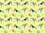  ambiguous_gender ara&ccedil;ari avian banana beak bird digital_media_(artwork) feathered_wings feathers feral food fruit megumigoo pattern plant simple_background solo toucan wings 