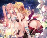  ass bra cleavage heels pantsu riichu thighhighs thong underboob wings yuri 