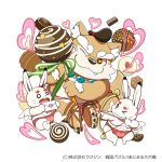  &lt;3 1:1 2019 anthro candy canid canine canis chocolate clothing cute_fangs domestic_dog food group holidays kinoshita-jiroh lagomorph leporid mammal nomi_no_sukune one_eye_closed rabbit sengoku_puzzle slightly_chubby underwear valentine&#039;s_day video_games wink young 
