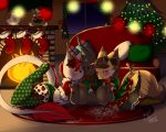  absurd_res akuna alpha_blizz blush braixen canid canine canis christmas digital_media_(artwork) dragon eeveelution female hi_res holidays hybrid jackalopequeen magicaljackalope male mammal nintendo pok&eacute;mon pok&eacute;mon_(species) umbreon video_games wolf 