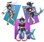  2019 anthro black_nose breast_growth breasts brown_hair bulge cervid clenched_teeth clothing dress eeveelution eyes_closed female footwear gender_transformation goo_transformation hair hand_on_breast hat headgear headwear hi_res hooves koopsloops looking_at_viewer male mammal mtf_transformation nintendo open_mouth pok&eacute;mon pok&eacute;mon_(species) redflare500 rubber sequence shoes short_hair solo species_transformation standing team_rocket teeth transformation vaporeon video_games 