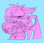  between_breasts big_breasts bigdad breasts candy candy_cane chiropteran clothing female food gloves hair hair_over_eye handwear holding_breast licking looking_at_viewer mammal monochrome one_eye_obstructed rouge_the_bat solo sonic_the_hedgehog_(series) tongue tongue_out wings 