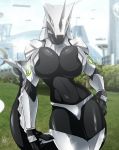  2011 android angela-45 anthro armor athletic big_breasts black_body breasts claws cleavage clothed clothing cyber_dragon digital_media_(artwork) dragon female glistening glowing glowing_eyes horn huge_breasts lips looking_at_viewer machine metal metal_bikini non-mammal_breasts organic pose prehensile_tail robot scalie side_boob skimpy solo thick_bottom_lip thick_tail thick_thighs unconvincing_armor walter_sache 