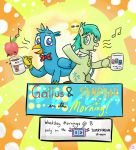  2018 apple avian beverage blue_eyes bow_tie coffee coffee_mug community_(series) cup cutie_mark earth_pony english_text equid equine eyewear food friendship_is_magic fruit gallus_(mlp) green_eyes gryphon hi_res horse mammal my_little_pony necktie pacificgreen plant pony poster sandbar_(mlp) sun sunglasses text 