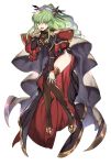  1girl alternate_costume bangs black_legwear breasts c.c. code_geass cosplay creayus eating eyebrows_visible_through_hair food full_body granblue_fantasy green_hair hand_on_own_knee long_hair medium_breasts nio_(granblue_fantasy) nio_(granblue_fantasy)_(cosplay) open_mouth pizza seiyuu_connection simple_background slice_of_pizza solo thighhighs thighs white_background yellow_eyes yukana 