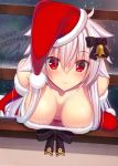  christmas murasame_shia no_bra open_shirt tagme 