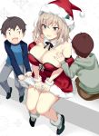  christmas cleavage girls_und_panzer ikomochi itsumi_erika 