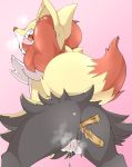  anal anal_penetration anus black_body black_fur blush bodily_fluids braixen breath butt coodee crying dipstick_tail dripping female fingering fingering_self fluffy fluffy_tail fur genital_fluids hi_res huff inner_ear_fluff looking_back markings masturbation multicolored_tail nintendo penetration pok&eacute;mon pok&eacute;mon_(species) pussy_juice rear_view red_eyes red_markings snout solo stick tears tuft vaginal vaginal_masturbation video_games white_body white_fur yellow_body yellow_fur 