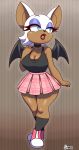  absurd_res bottomwear breasts chiropteran choker cleavage clothed clothing female footwear hi_res jewelry legwear mammal necklace rouge_the_bat shoes simmsyboy skirt socks solo sonic_the_hedgehog_(series) thick_thighs wide_hips wings 