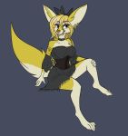  &lt;3 2019 anthro black_clothing black_collar black_dress canid canine clothed clothing collar corset dress ear_piercing ear_ring esde facial_piercing female fox hi_res lingerie mammal multiple_piercings nose_piercing nose_ring piercing solo 