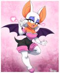  &lt;3 absurd_res boots breasts chiropteran cleavage clothed clothing female footwear gloves handwear hi_res high_heeled_boots legwear looking_at_viewer mammal rouge_the_bat simmsyboy solo sonic_the_hedgehog_(series) thigh_boots thigh_highs wide_hips wings 