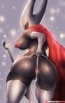 anus arthropod big_breasts breasts butt clothing female girlsay hi_res hollow_knight hornet_(hollow_knight) insect nipples pussy solo underwear underwear_pull 