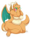  anthro anthrofied big_breasts breasts claws digital_media_(artwork) dragon dragonite female flower gravewalker long_tail looking_at_viewer nintendo nipples non-mammal_breasts nude plant pok&eacute;mon pok&eacute;mon_(species) reptile rose_(flower) scalie slightly_chubby smile solo thick_thighs video_games wings 