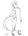  absurd_res anthro clothing cobra dress footwear hand_on_hip hi_res high_heels reptile revadiehard scalie shoes snake 