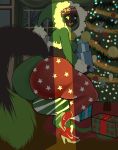  anthro bell big_butt breasts butt caught christmas christmas_tree clothing female footwear gift hi_res high_heels holidays hoodie huge_butt mammal nike pyredaemos pyredoot rodent sciurid shoes squigga thick_thighs topwear tree 