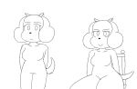  2019 anthro bittersweet_candy_bowl breasts canid canine canis digital_media_(artwork) domestic_dog female hi_res invalid_tag looking_at_viewer mammal meme notmypornaccount nude rachel_(bcb) simple_background sitting smile solo teenager thick_thighs webcomic wide_hips young 