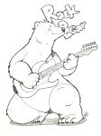  2017 anthro guitar hi_res kamui_shirow mammal musical_instrument plucked_string_instrument simple_background slightly_chubby solo string_instrument text ursid 