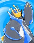  2017 anthro blush empoleon hi_res kamui_shirow nintendo one_eye_closed overweight pok&eacute;mon pok&eacute;mon_(species) solo video_games wink 