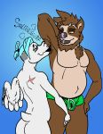  2019 absurd_res anthro armpit_fetish armpit_hair body_hair bulge butt canid canine clothed clothing couple_(disambiguation) digital_media_(artwork) duo flynt_(flyntdraws) fur girly hair hi_res humanoid invalid_tag male male/male mammal musk noodle_(zenarator) nude open_mouth raised_arm reptile scalie simple_background smell smelly smile snake text wings zenarator_(artist) 